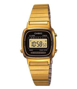 Casio gold chain watch store