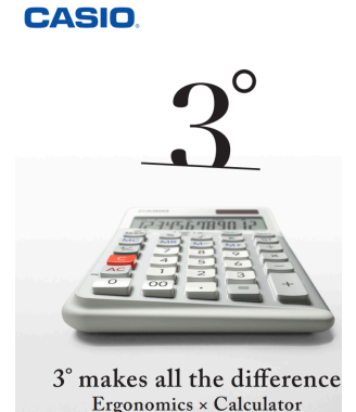 DE-12E-WE Ergonomic Desk Top Calculator 