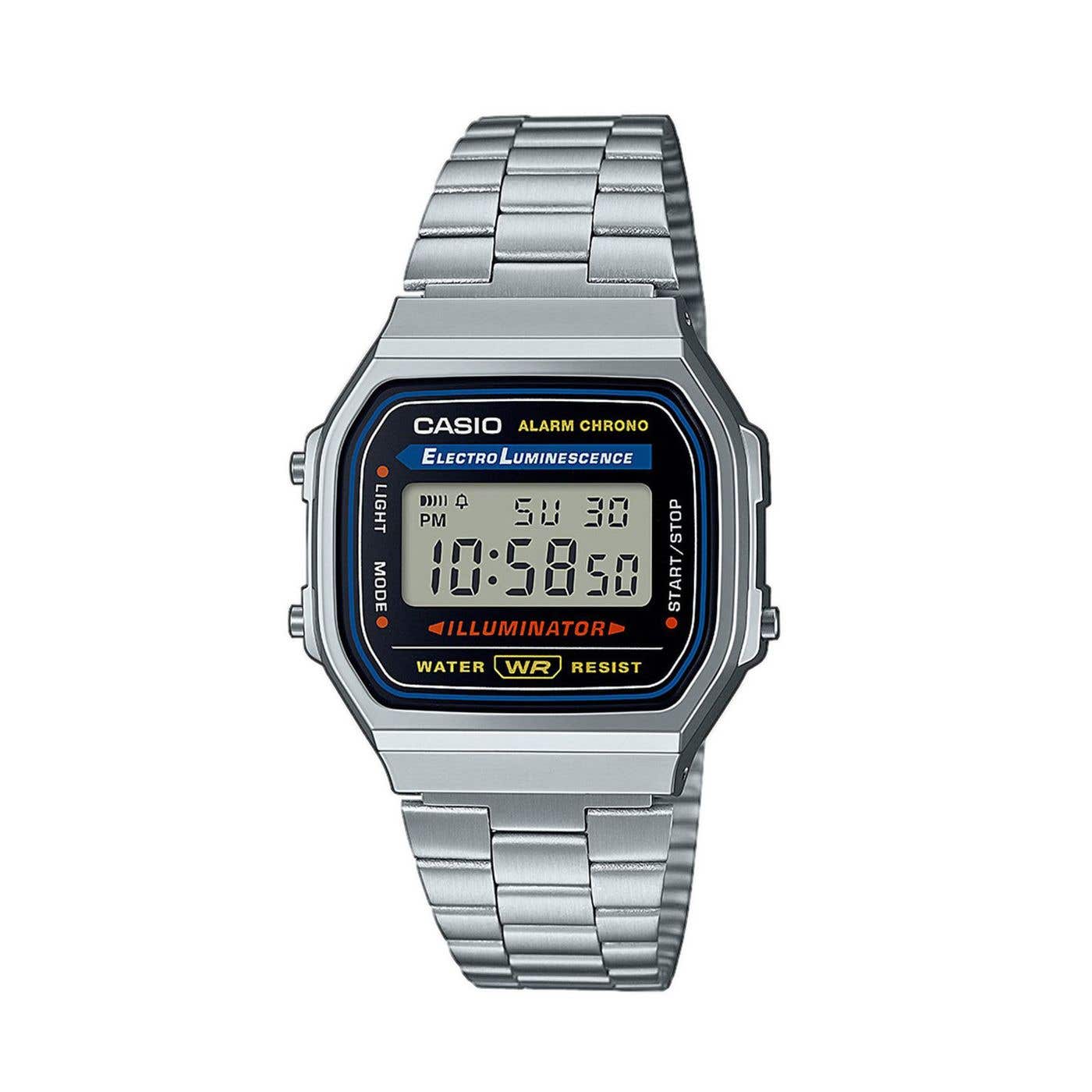 Casio vintage all black digital watch store