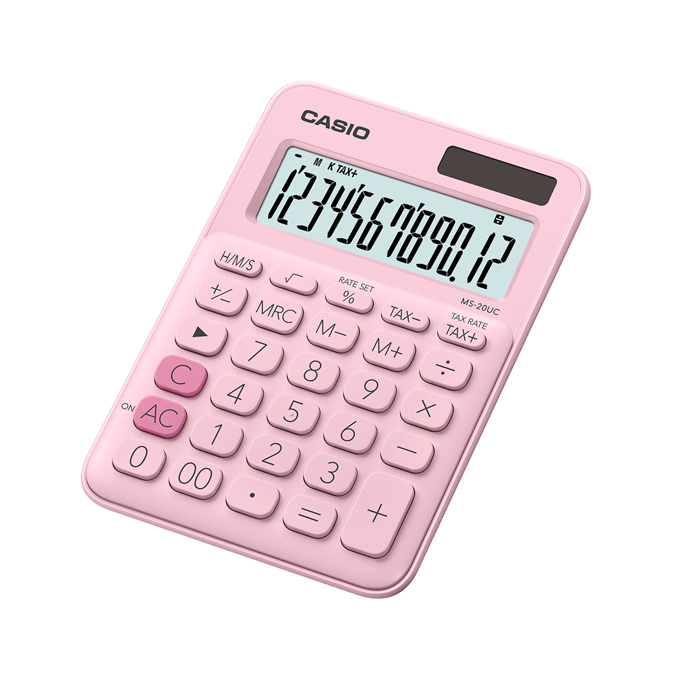 CALCULATRICE CASIO BUREAU ROSE - MS-20UC-PK –