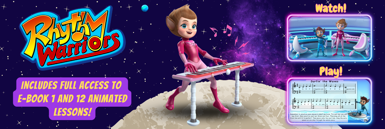 FREE Rhythm Warriors animated lessons with the purchase of a Casio CT-S100