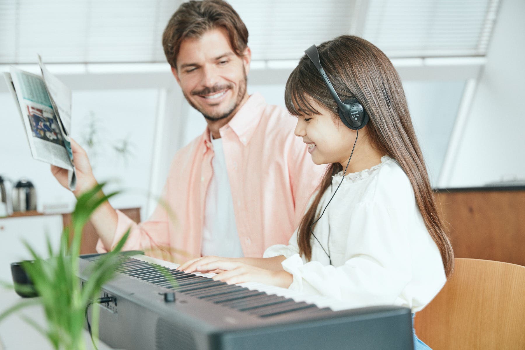 Plug in headphones (sold separately)